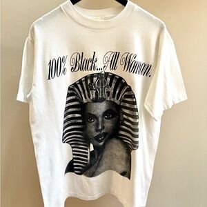 “100% Black, All Woman” VTG 90s black Pride T-shirt XL Made in USA